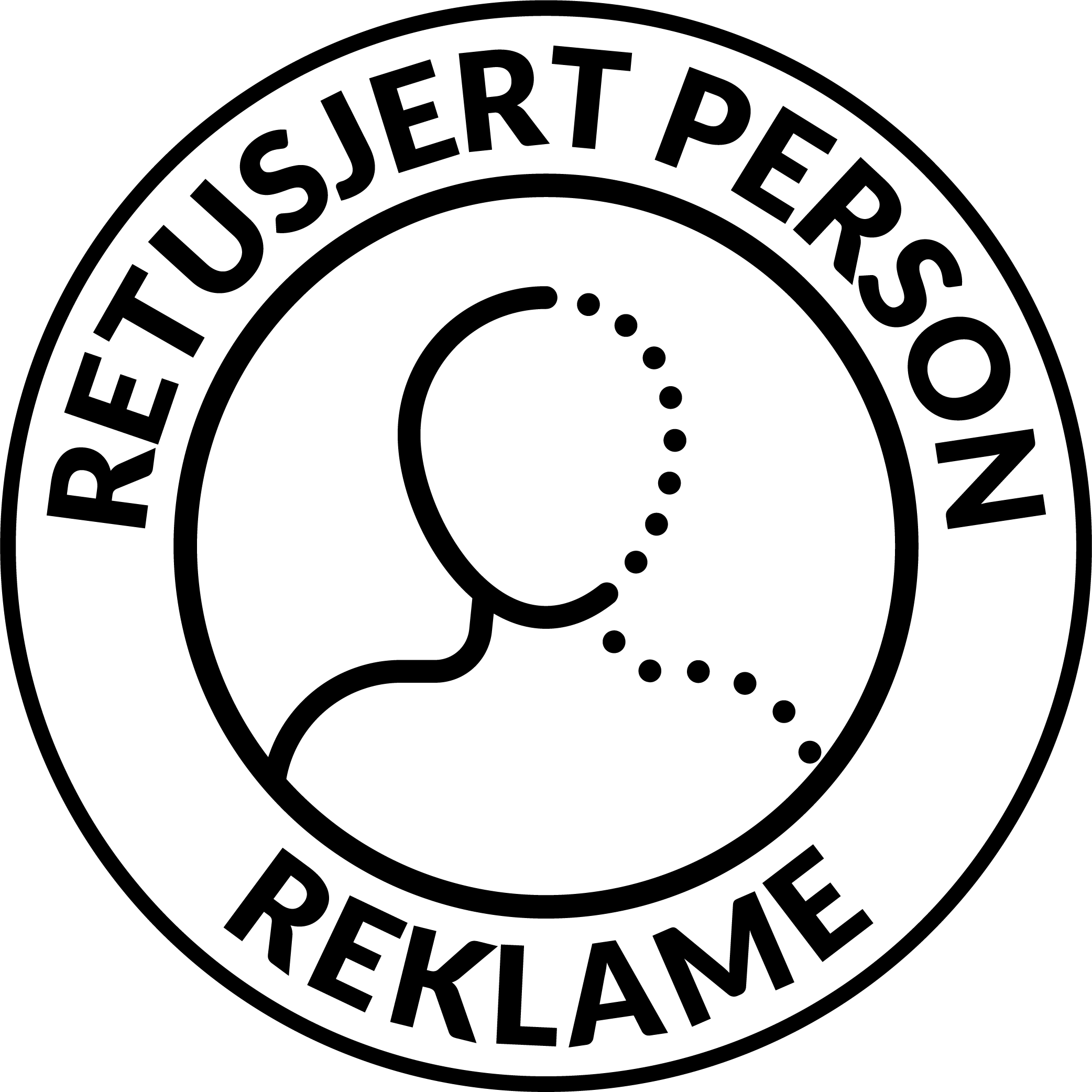 IKON RETUSJERT PERSON REKLAME