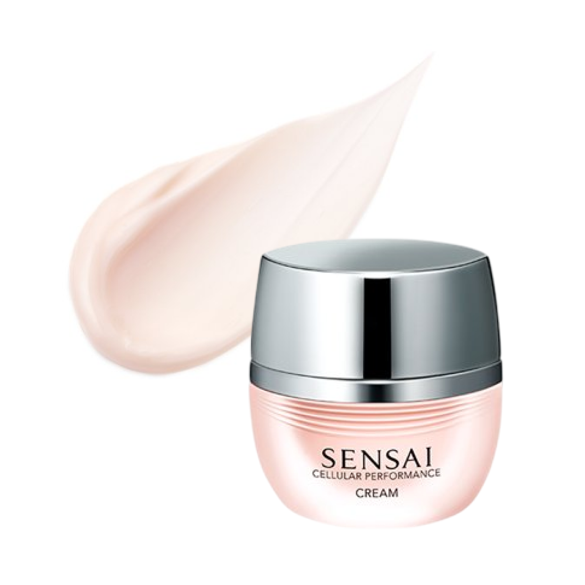 Cellular Performance Cream, rosa Glasdose mit einer Creme-Textur.